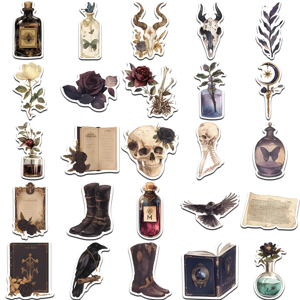 Dark Potion Bottle Graffiti Stickers