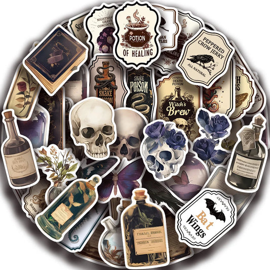 Dark Potion Bottle Graffiti Stickers