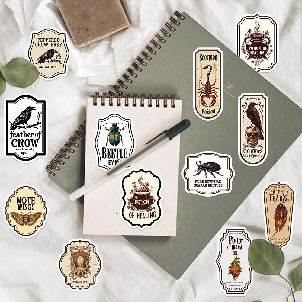 Dark Potion Bottle Graffiti Stickers