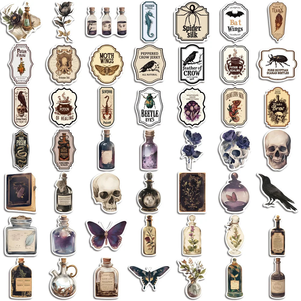 Dark Potion Bottle Graffiti Stickers