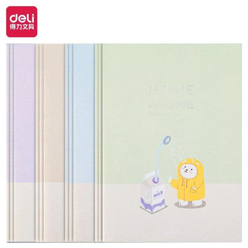 Deli Glitter Cover Home Alone Bear Notebook - Set of 4