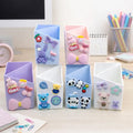 Desktop Plastic Pen Holder With Silicon Brooches