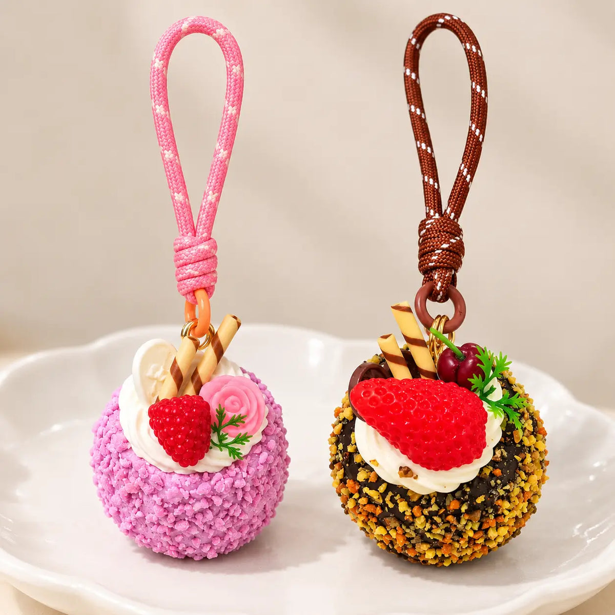 Dessert Cake Charm Keychain