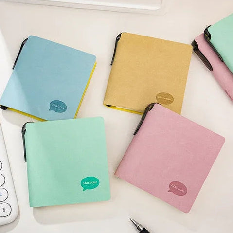 Portable Pocket Blank Pages Notebook Notepad with Pen