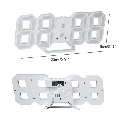 Digital LED Desktop Clock with Alarm and Temperature