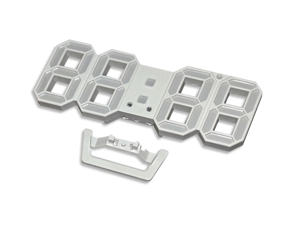 Digital LED Desktop Clock with Alarm and Temperature