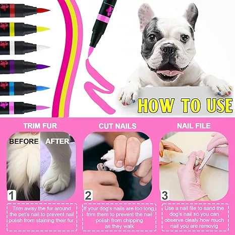 Pet Nail Polish Brush Markers