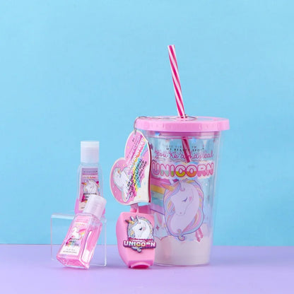 Double Layer ACRYLIC Cup With Hand Sanitizer - UNICORN - Minor Crack