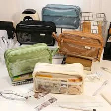 Double Sided Transparent Large capacity Pencil Pouch