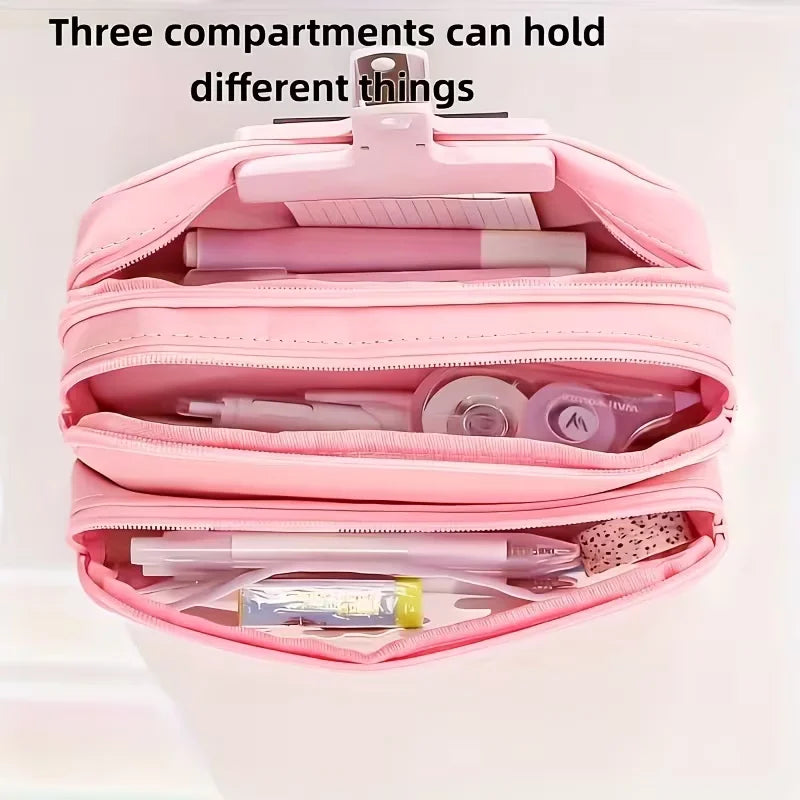 Double Sided Transparent Large capacity Pencil Pouch