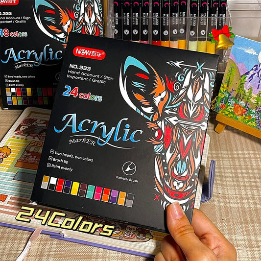 Dual Head Two Color Acrylic Markers