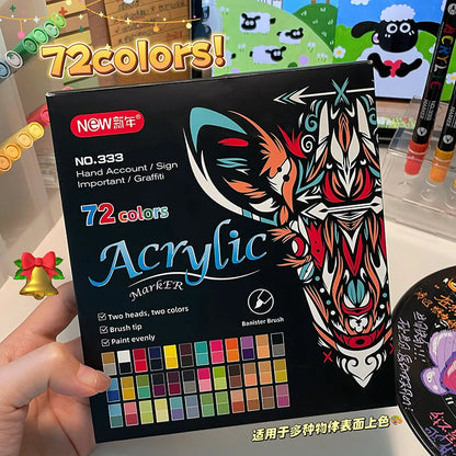 Dual Head Two Color Acrylic Markers