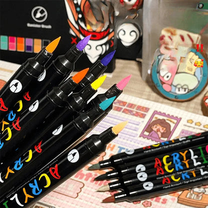Dual Head Two Color Acrylic Markers