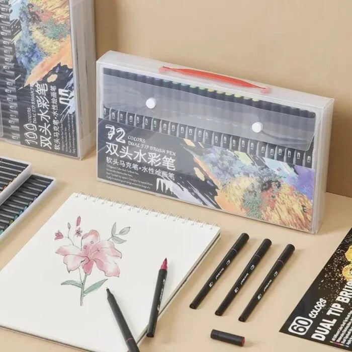 72 Pcs Dual Tip Watercolor Brush Pen