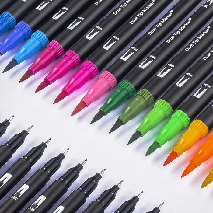 72 Pcs Dual Tip Watercolor Brush Pen
