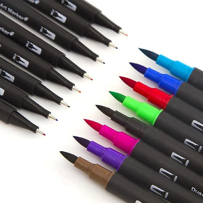 72 Pcs Dual Tip Watercolor Brush Pen