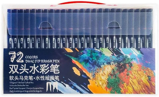 72 Pcs Dual Tip Watercolor Brush Pen
