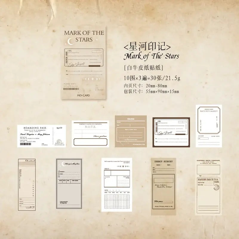 Echos from the Past Match Box Stickers