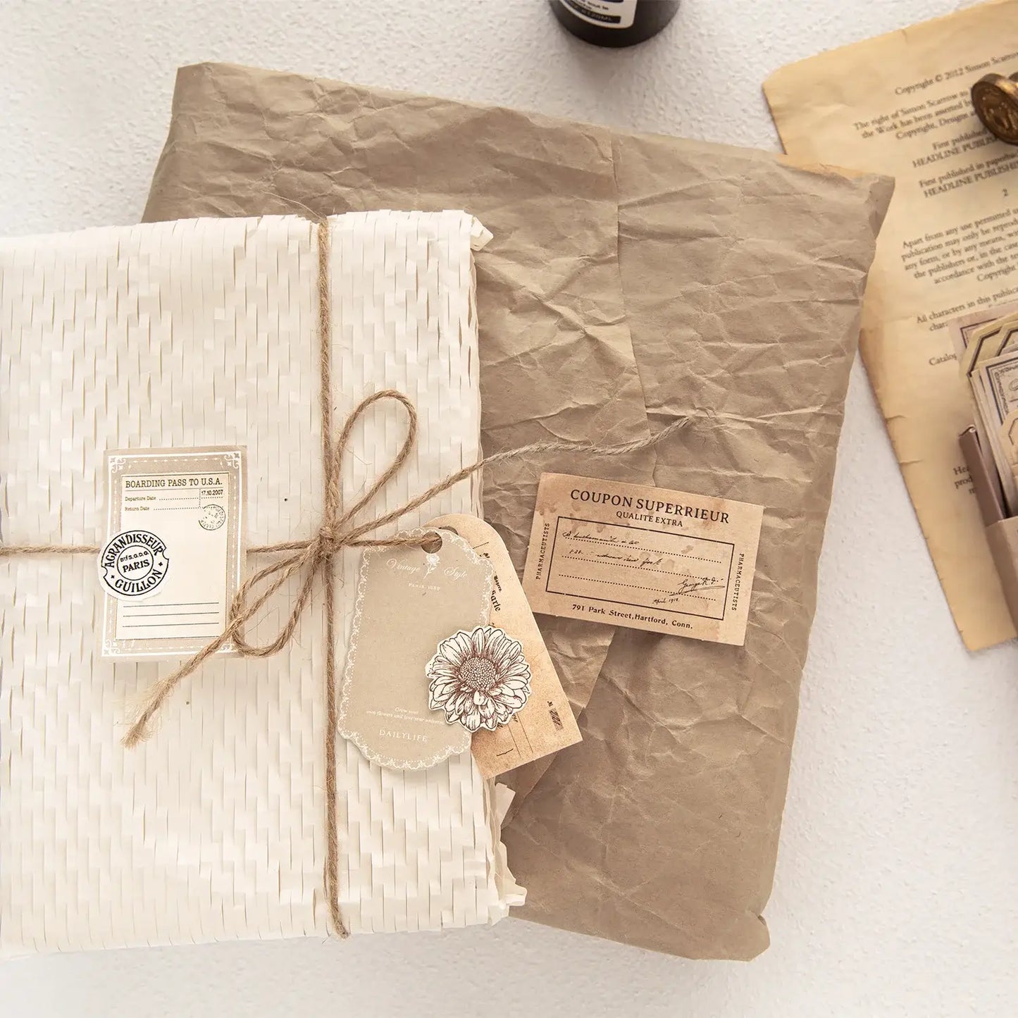 Echos from the Past Match Box Stickers