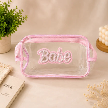 Embroidered Toiletry and Makeup Pouch