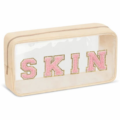 Embroidered Toiletry and Makeup Pouch