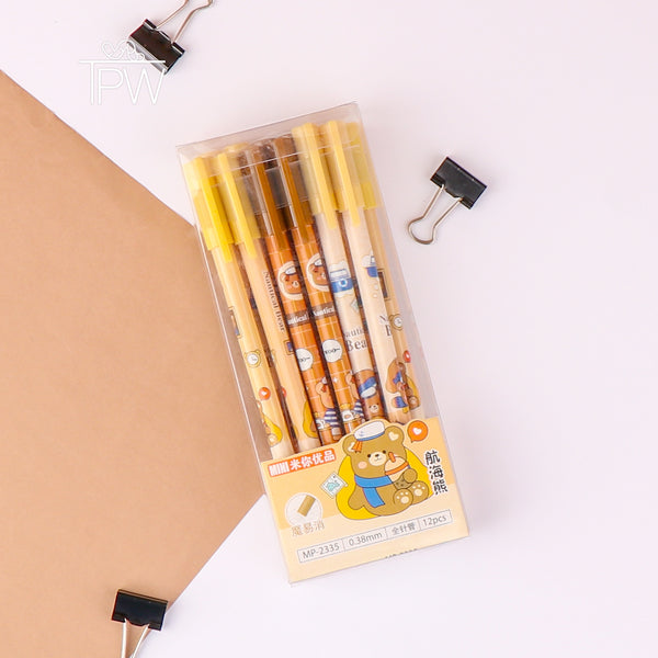 Retro Bear Erasable Gel Pens