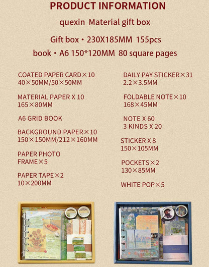 Vincent van gogh Artist Book Decoration DIY Journaling Box