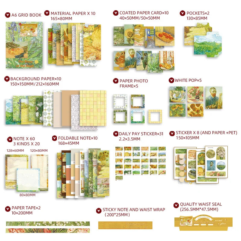 Vincent van gogh Artist Book Decoration DIY Journaling Box