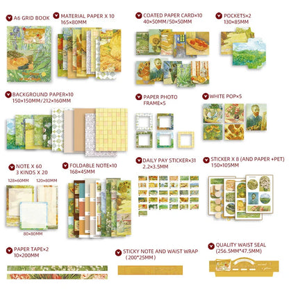 Vincent van gogh Artist Book Decoration DIY Journaling Box