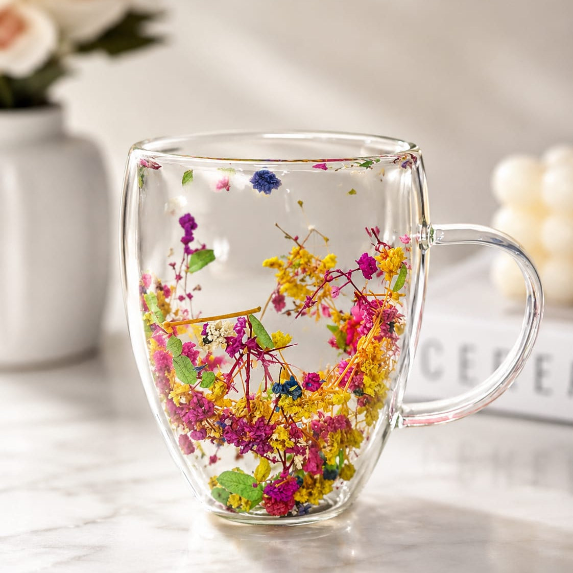 Bloom Glass Double Wall Mug