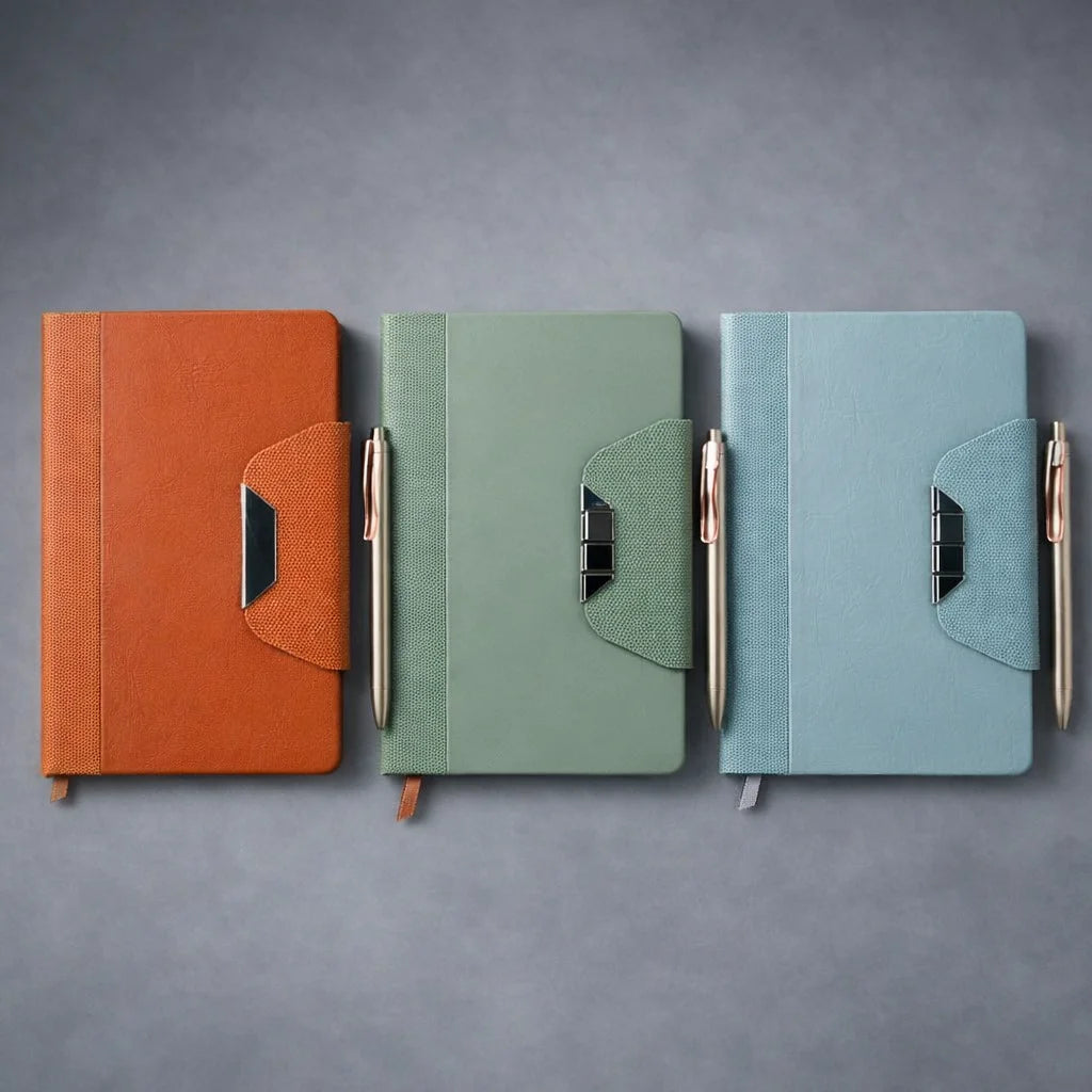 Executive PU Leather Notebook Diary with Pen