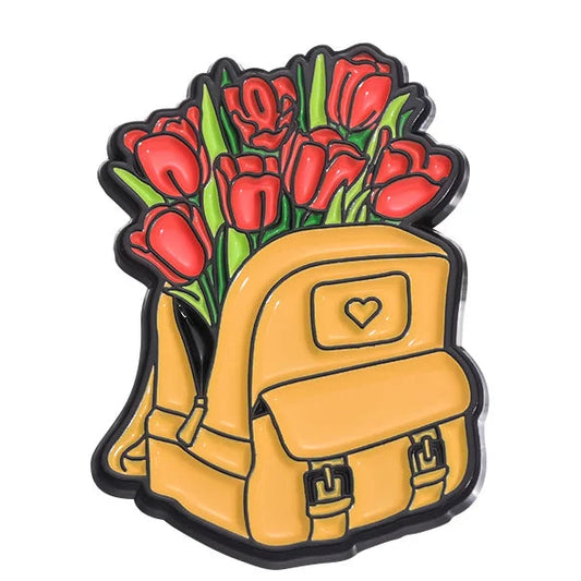 Garden in my Bag Brooch Enamel Pin