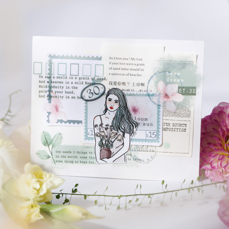 Flower Garden Journal Sticker Book