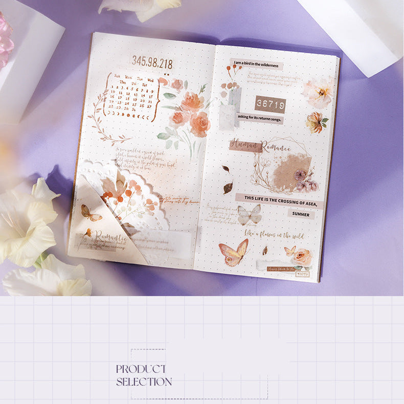 Flower Garden Journal Sticker Book