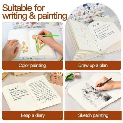 Flower Pattern Bush Hardcover Sketchbook