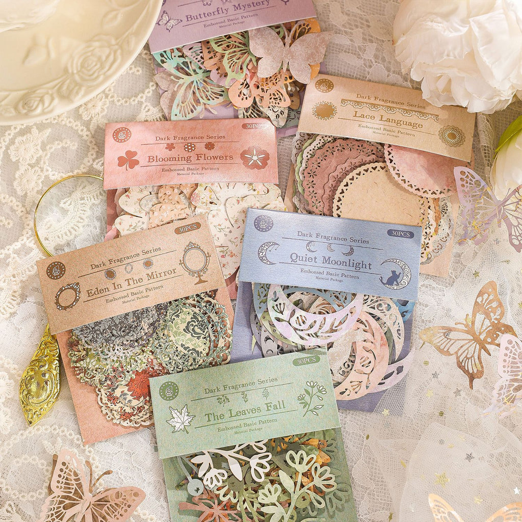Flower Print Leaf Design Decoration Paper