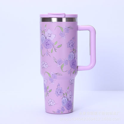 Flower Series Hot & Cold Tumbler with Digital Temperature Display
