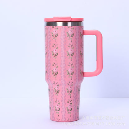 Flower Series Hot & Cold Tumbler with Digital Temperature Display
