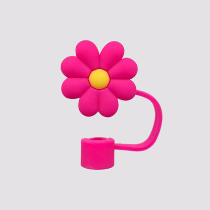 Flower Shaped Straw Tip Covers For Tumbler