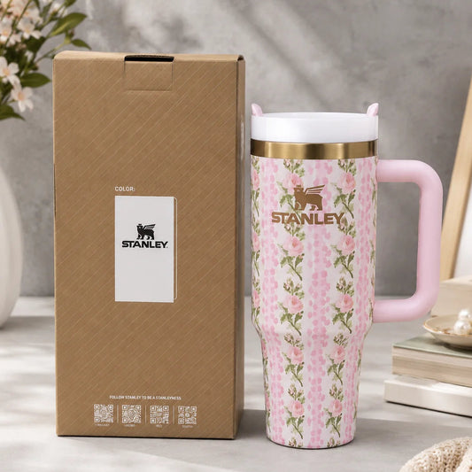 Flower Shape  Steel  Tumbler with Handle