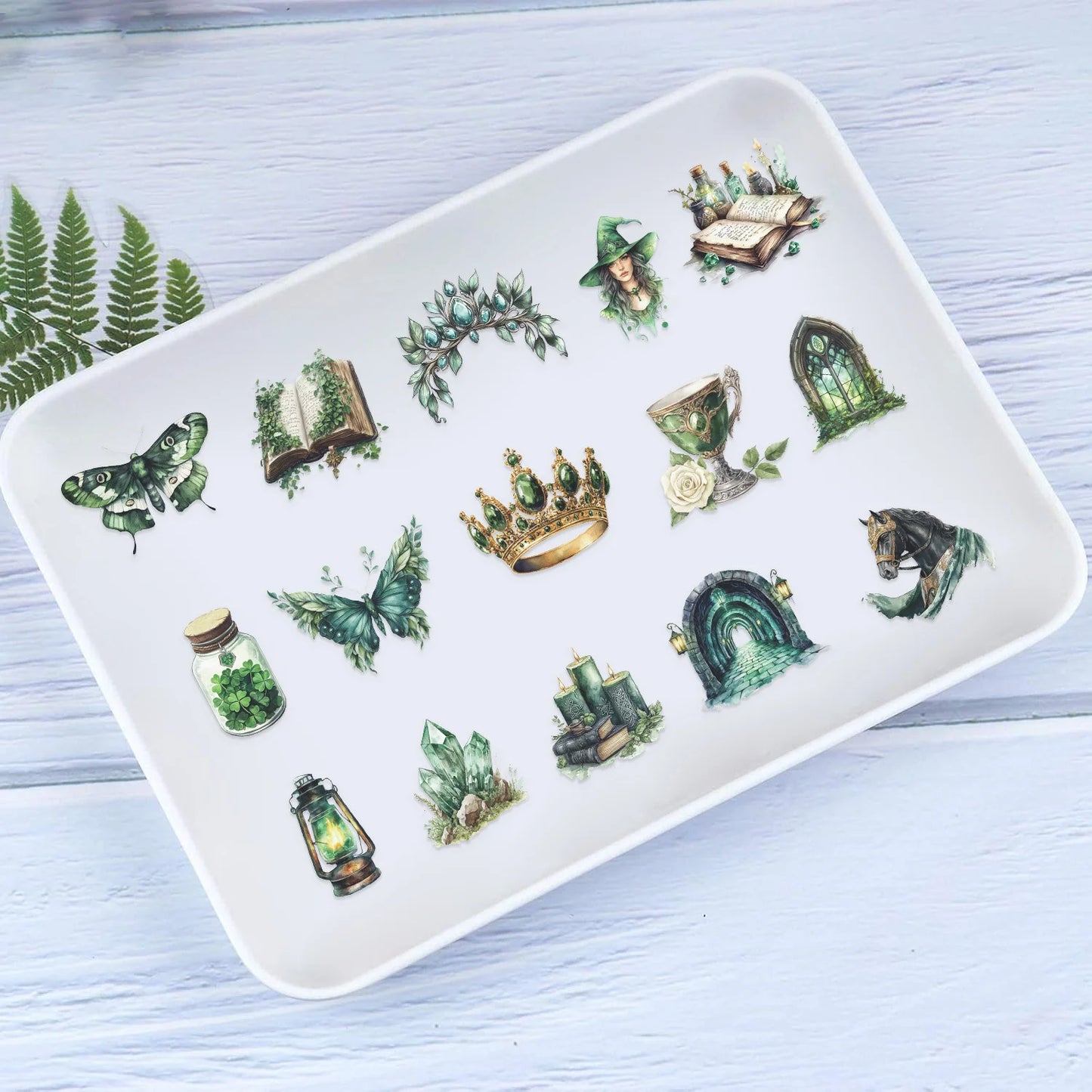 Forest Witch PET Stickers for Journal Decoration