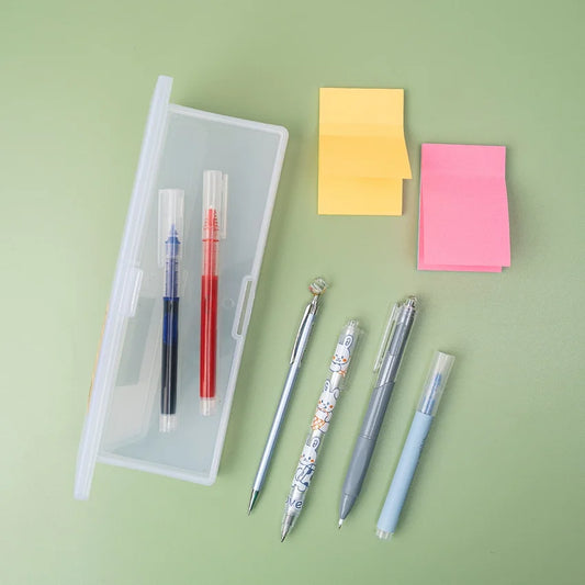 Frosted Pencil Case with Stationery Bundle