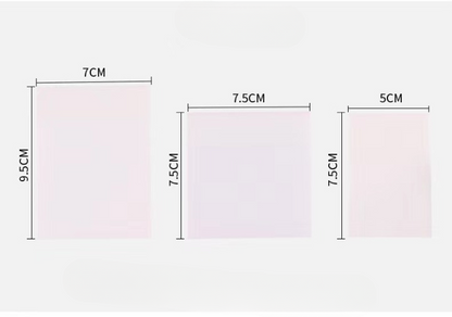 Frosted Glittery Transparent White Sticky Notes