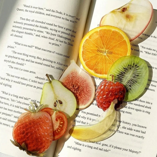Fruit Style Transparent  Acrylic Bookmark