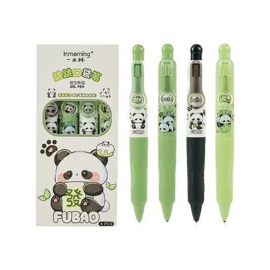 Panda Erasable Press Gel Pen Set