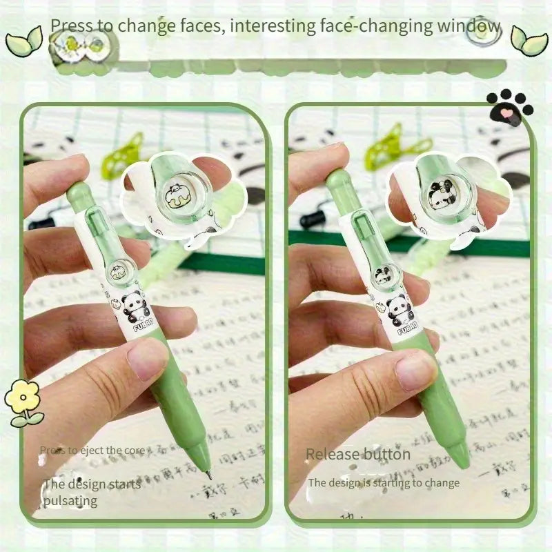 Panda Erasable Press Gel Pen Set