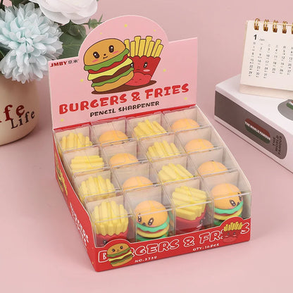 Premium Burger Fries Shaped Pencil Sharpener
