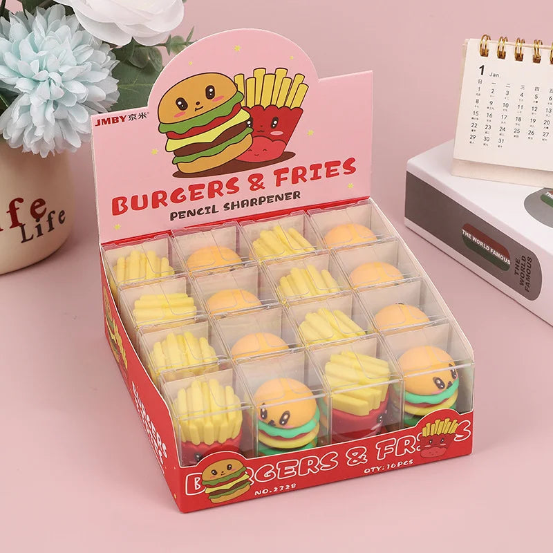 Premium Burger Fries Shaped Pencil Sharpener