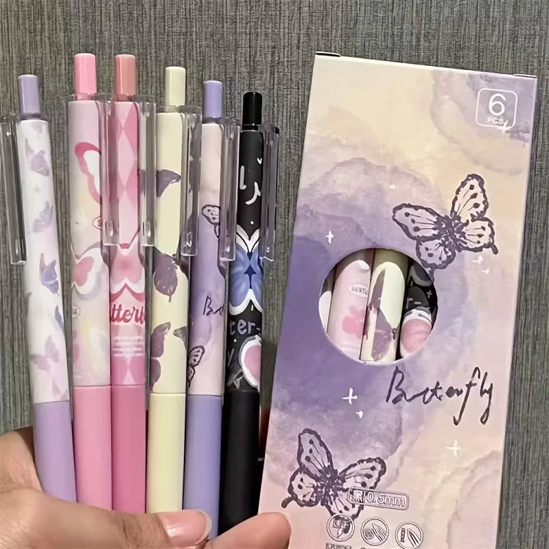 Butterfly Themed Retractable Gel Pens