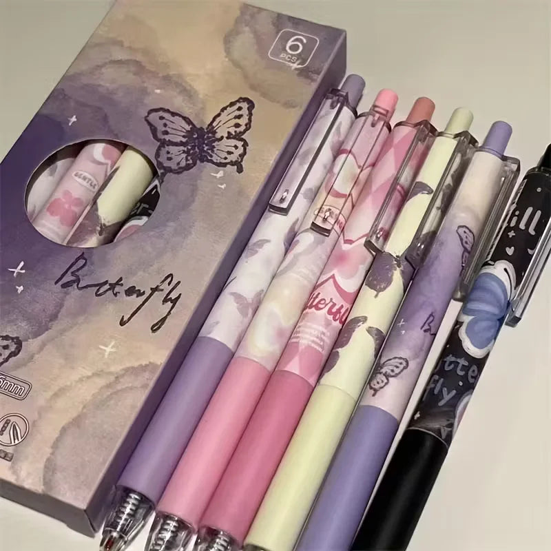 Butterfly Themed Retractable Gel Pens